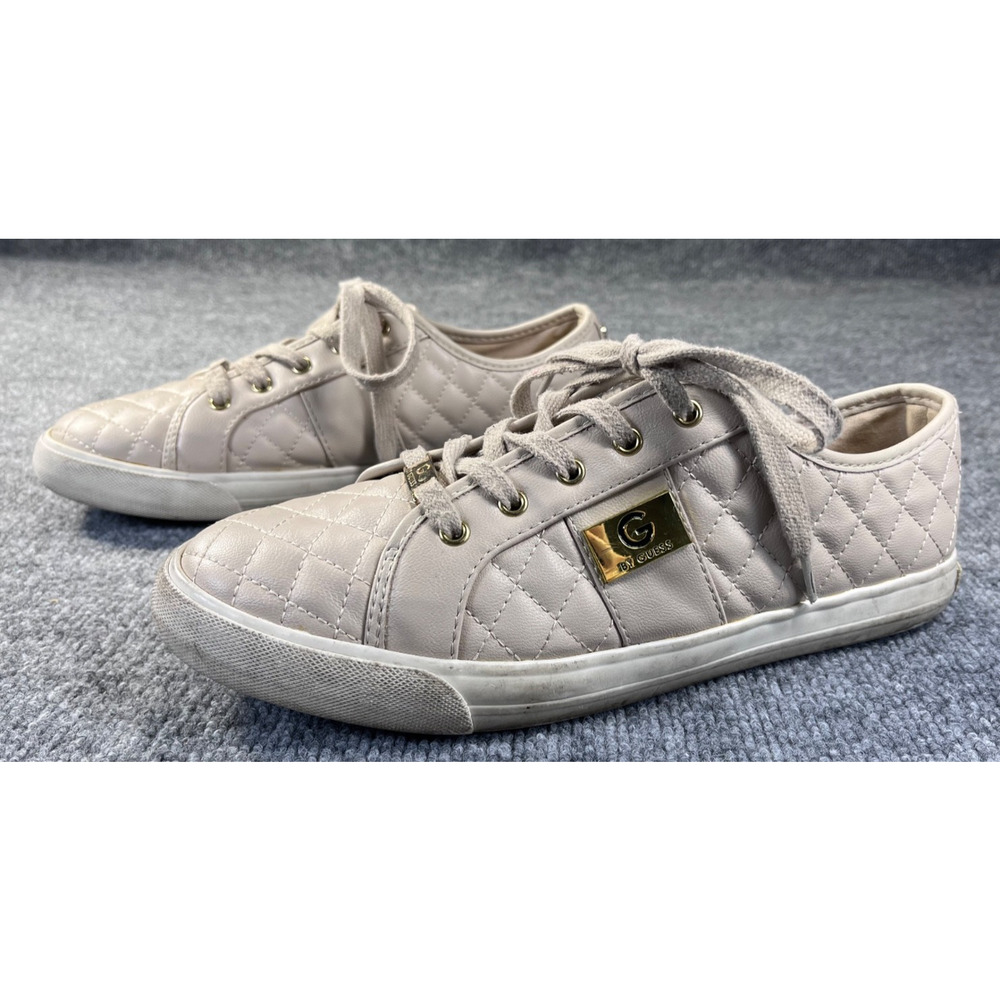 G By Guess Womens Pink Blush Quilted Designer Sneakers GGbacker2 - Size 10 M